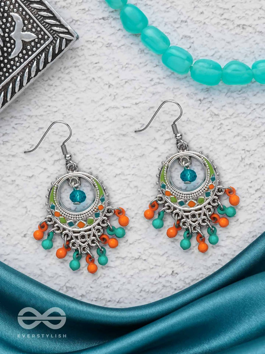 Tropical Tease - Enamelled Oxidised Earrings
