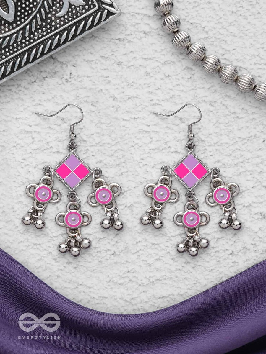 Dreamy Gala - Enamelled Oxidised Earrings