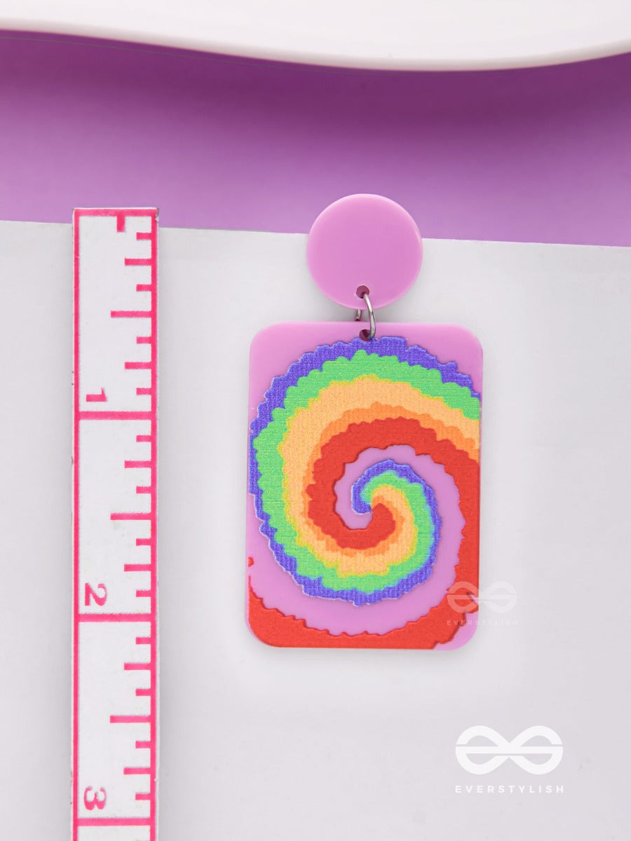 The Carnival Coils - Multicolor Acrylic Earrings