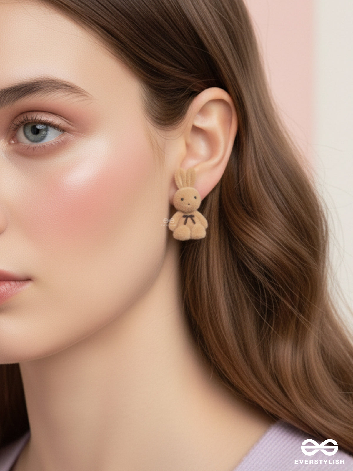 My Fluffy Bunny - Velvet Stud Earrings