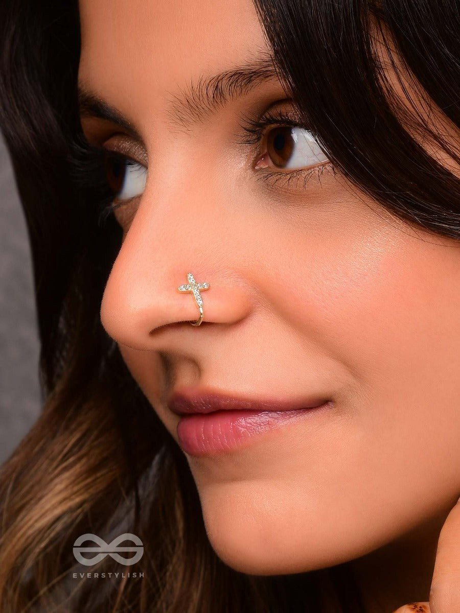 Heavenly Harmony - Golden CZ Nosering (Non-Piercing)