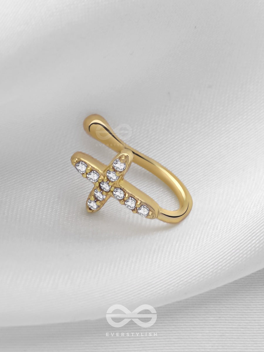 Heavenly Harmony - Golden CZ Nosering (Non-Piercing)