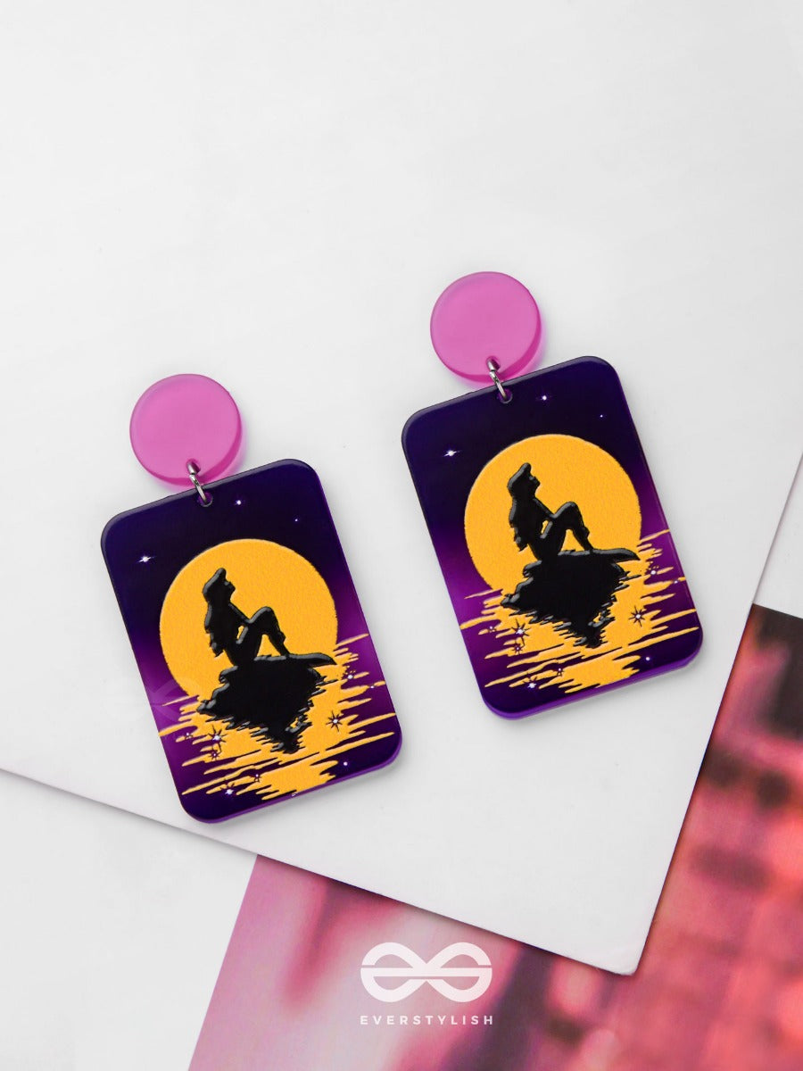 The Little Mermaid - Statement Acrylic Earrings
