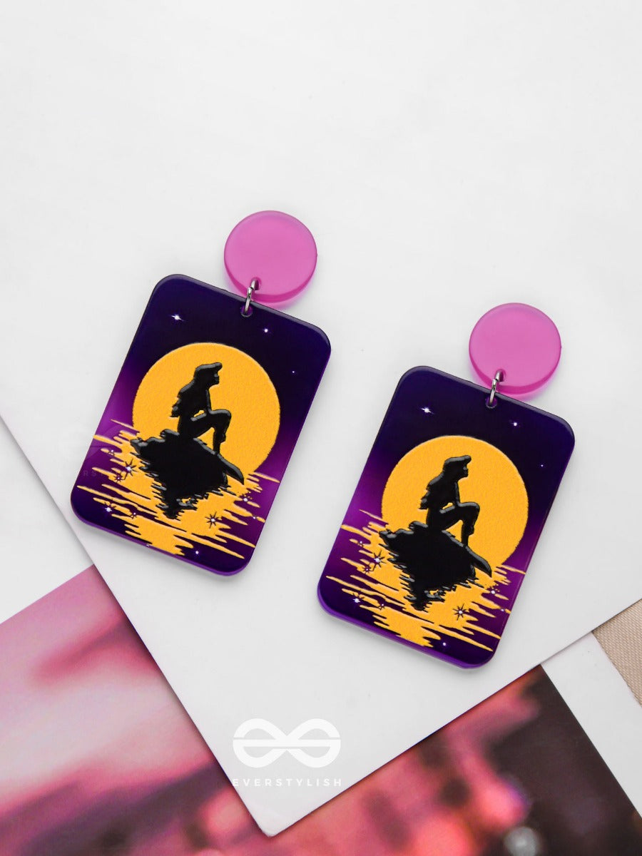 The Little Mermaid - Statement Acrylic Earrings