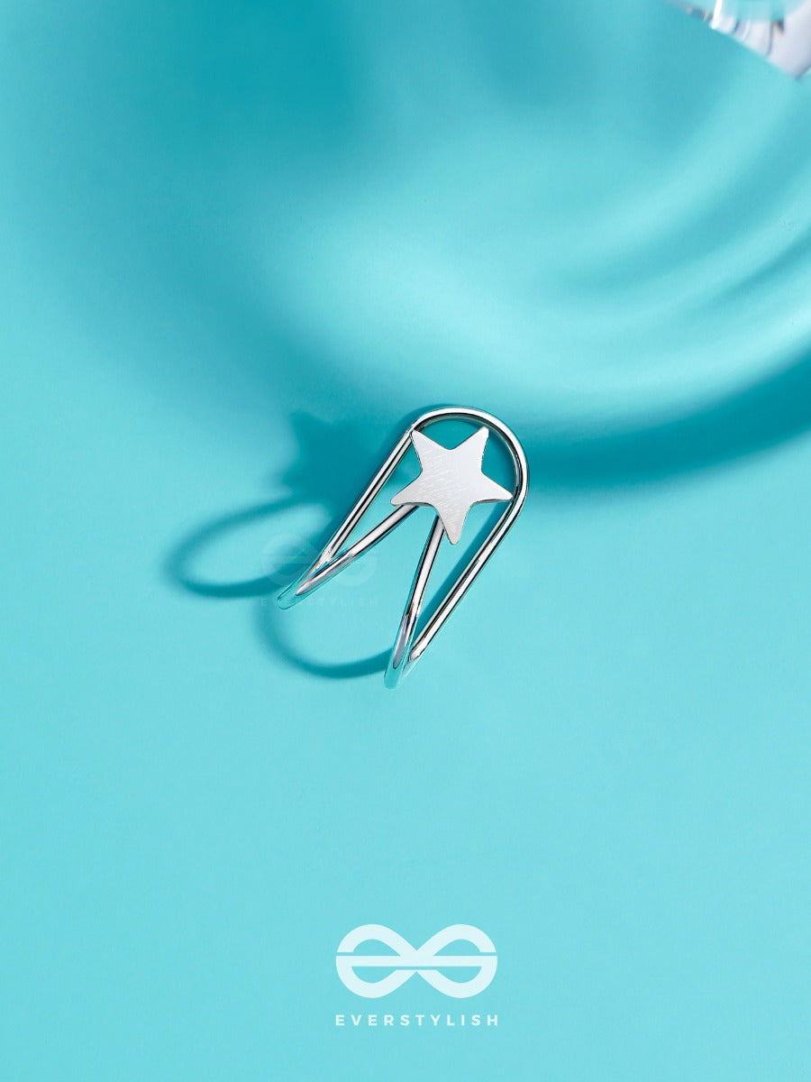 Cosmic Starshine - Silver Embellished Earcuff