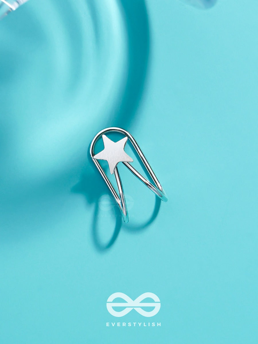 Cosmic Starshine - Silver Embellished Earcuff