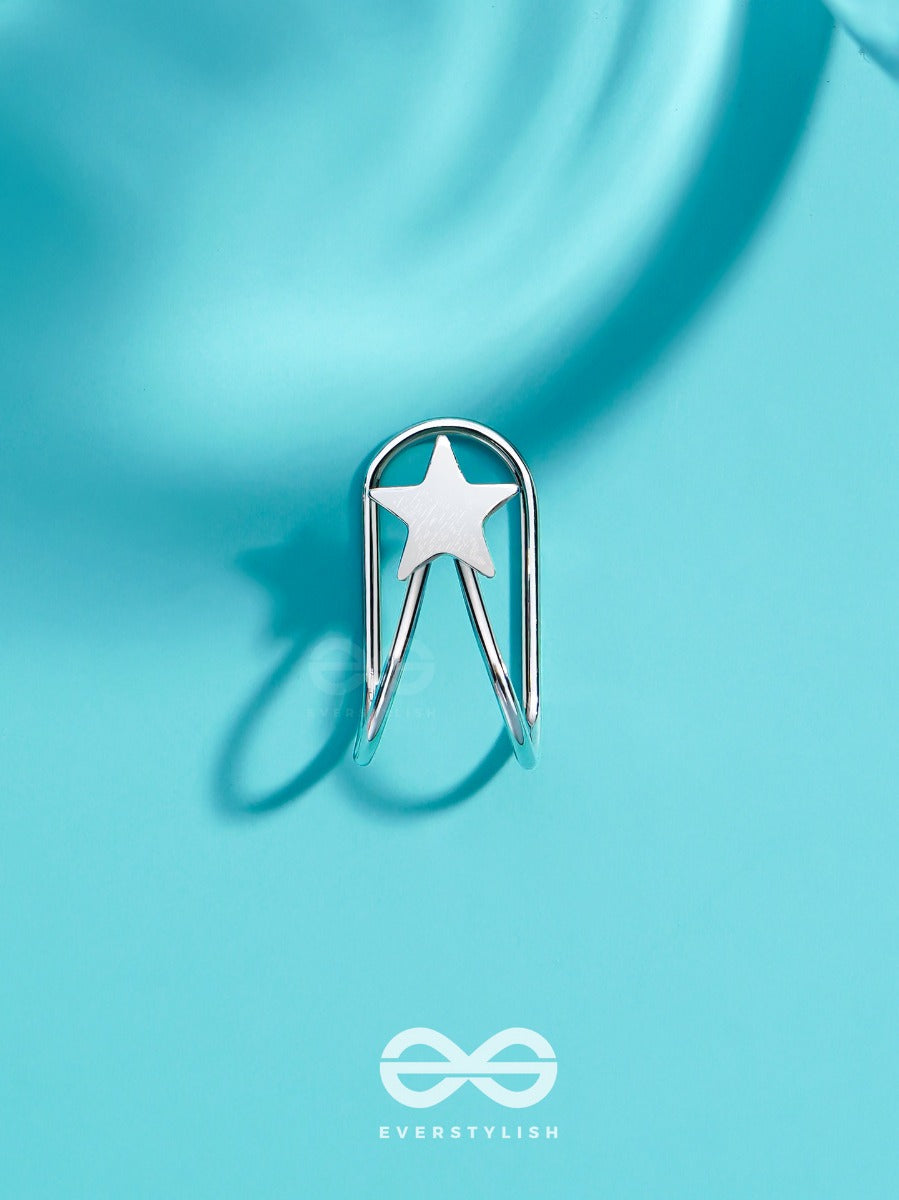 Cosmic Starshine - Silver Embellished Earcuff