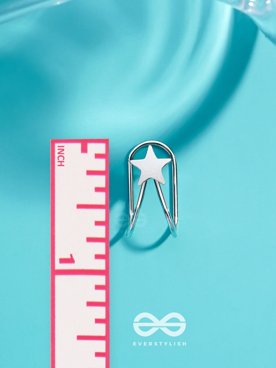 Cosmic Starshine - Silver Embellished Earcuff