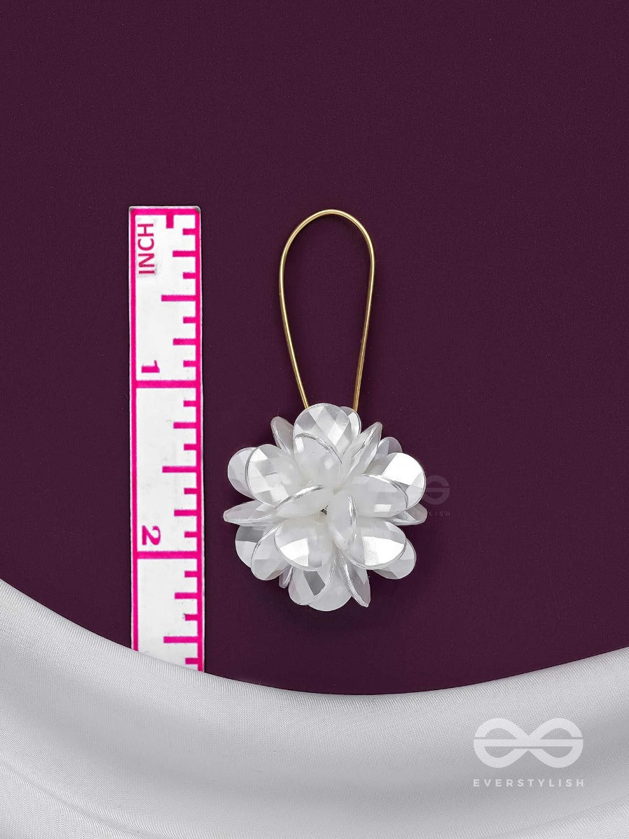A Winter Rose - Golden Floral Earrings