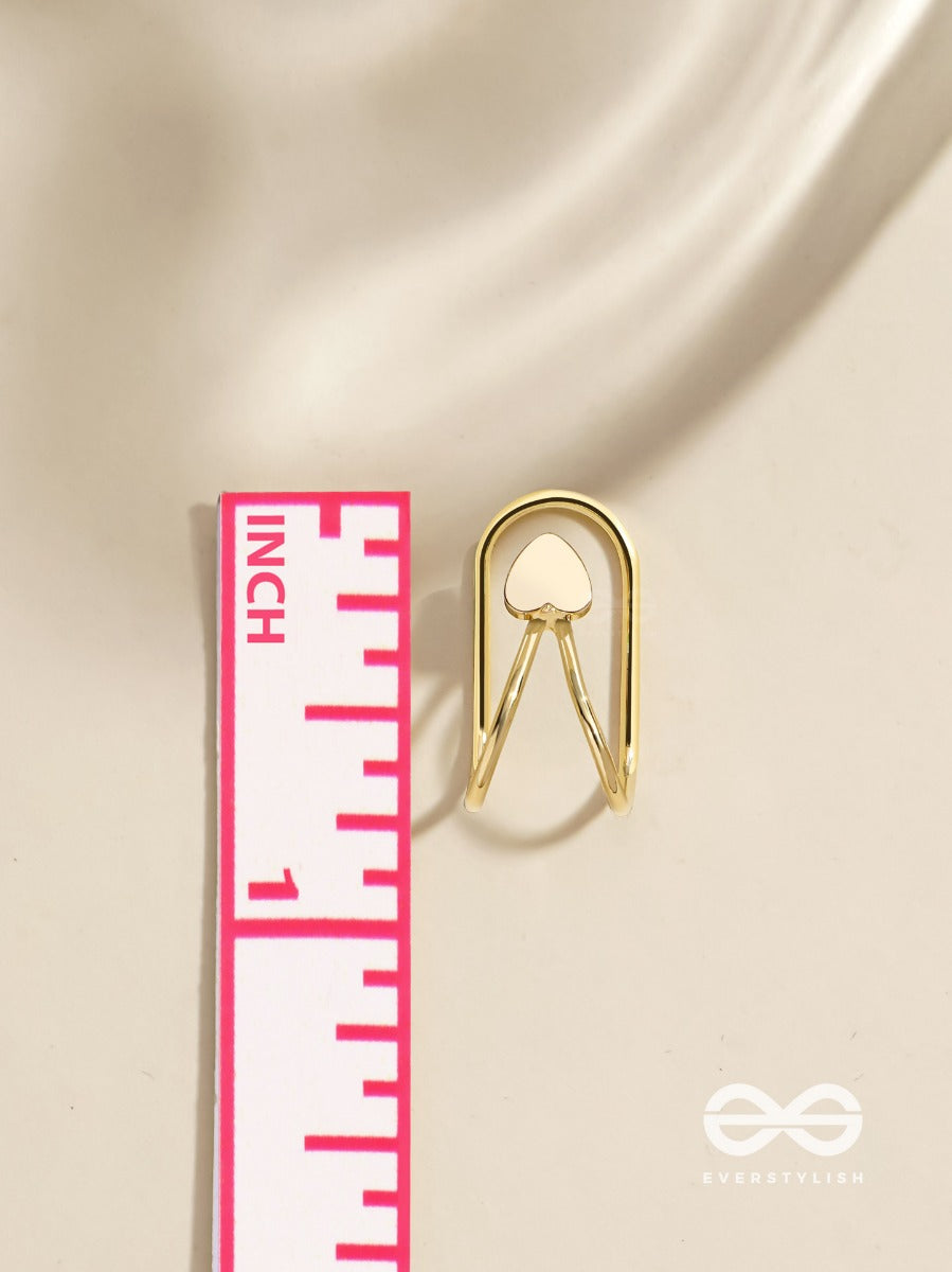 Mini Love Token - Golden Embellished Earcuff (One Ear)