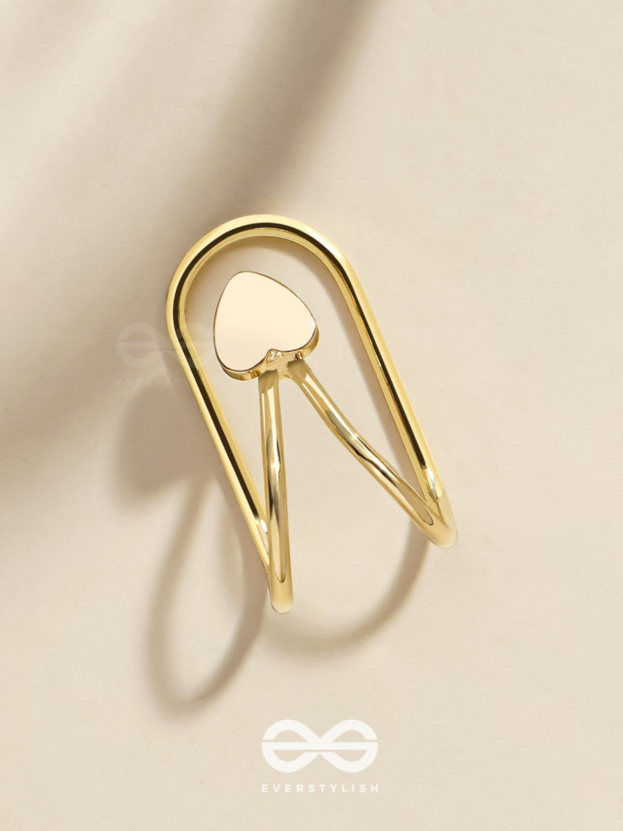Mini Love Token - Golden Embellished Earcuff (One Ear)