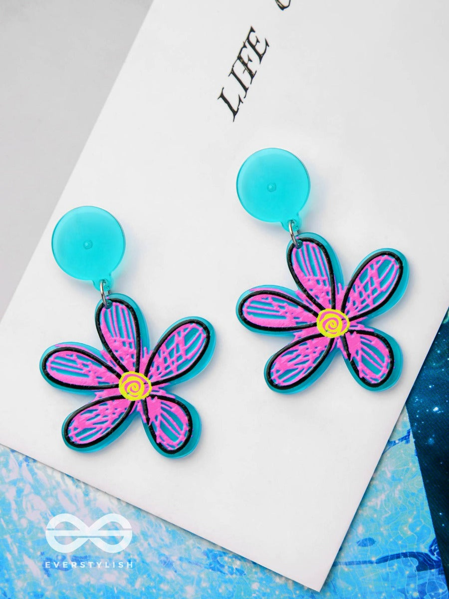 Little Artist Lily - Casual Acrylic Earrings (Blue)
