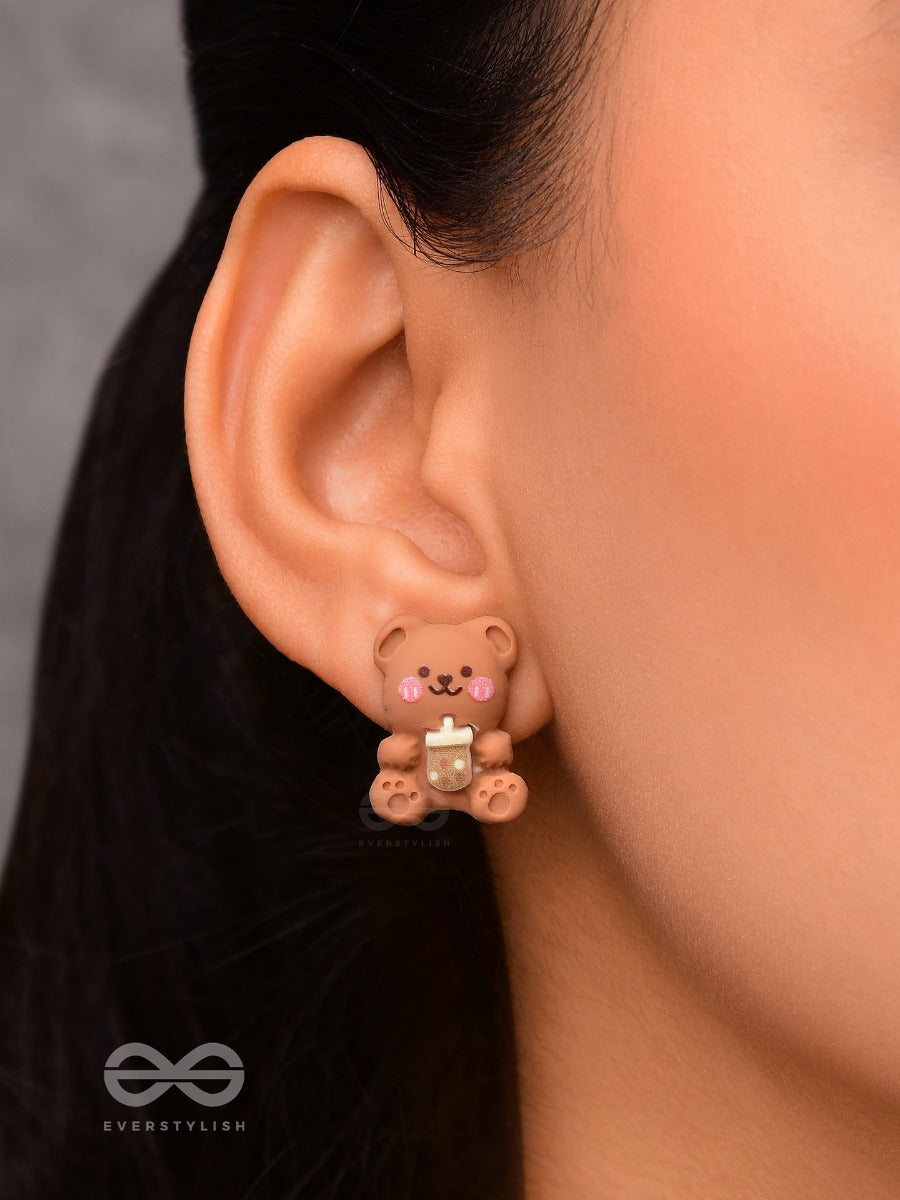 Chocobites 'N Bear - Mismatched Acrylic Earrings