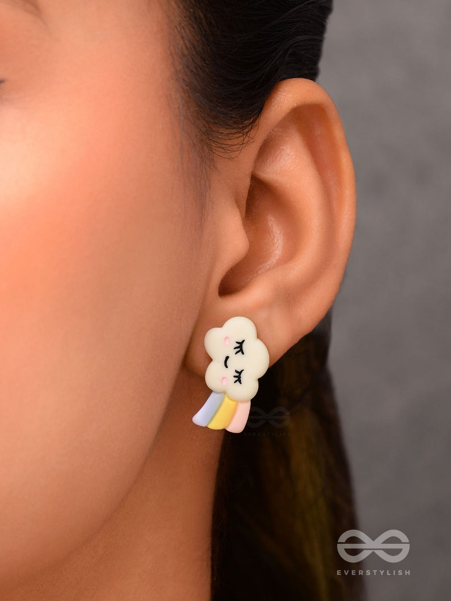 Bows 'N Bunny - Mismatched Acrylic Earrings