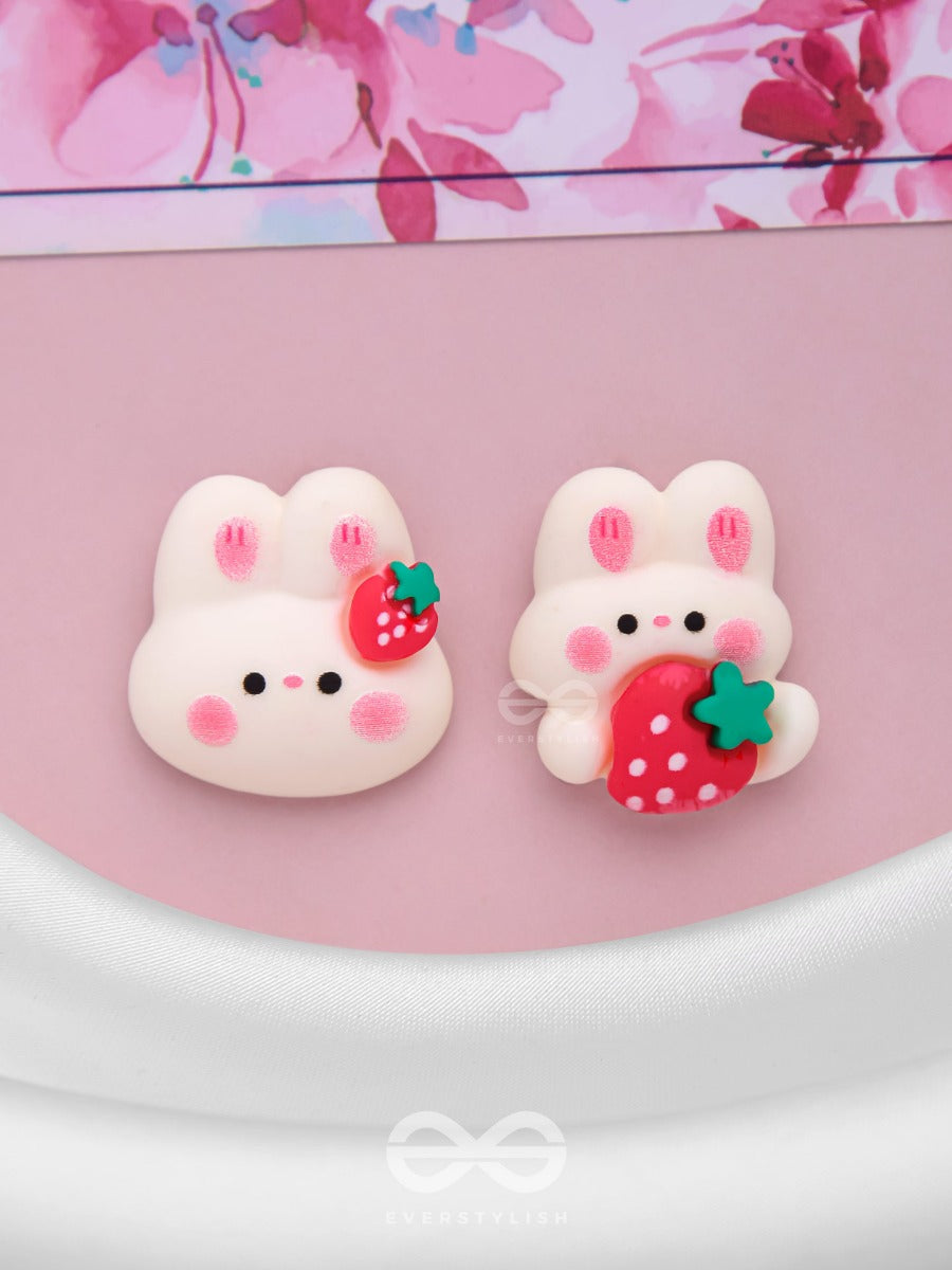 Bunnies 'N Berries - Mismatched Acrylic Earrings