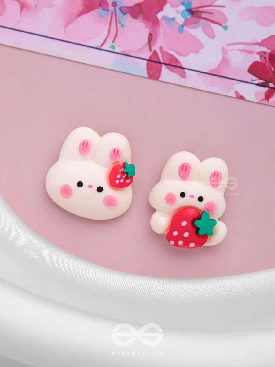 Bunnies 'N Berries - Mismatched Acrylic Earrings