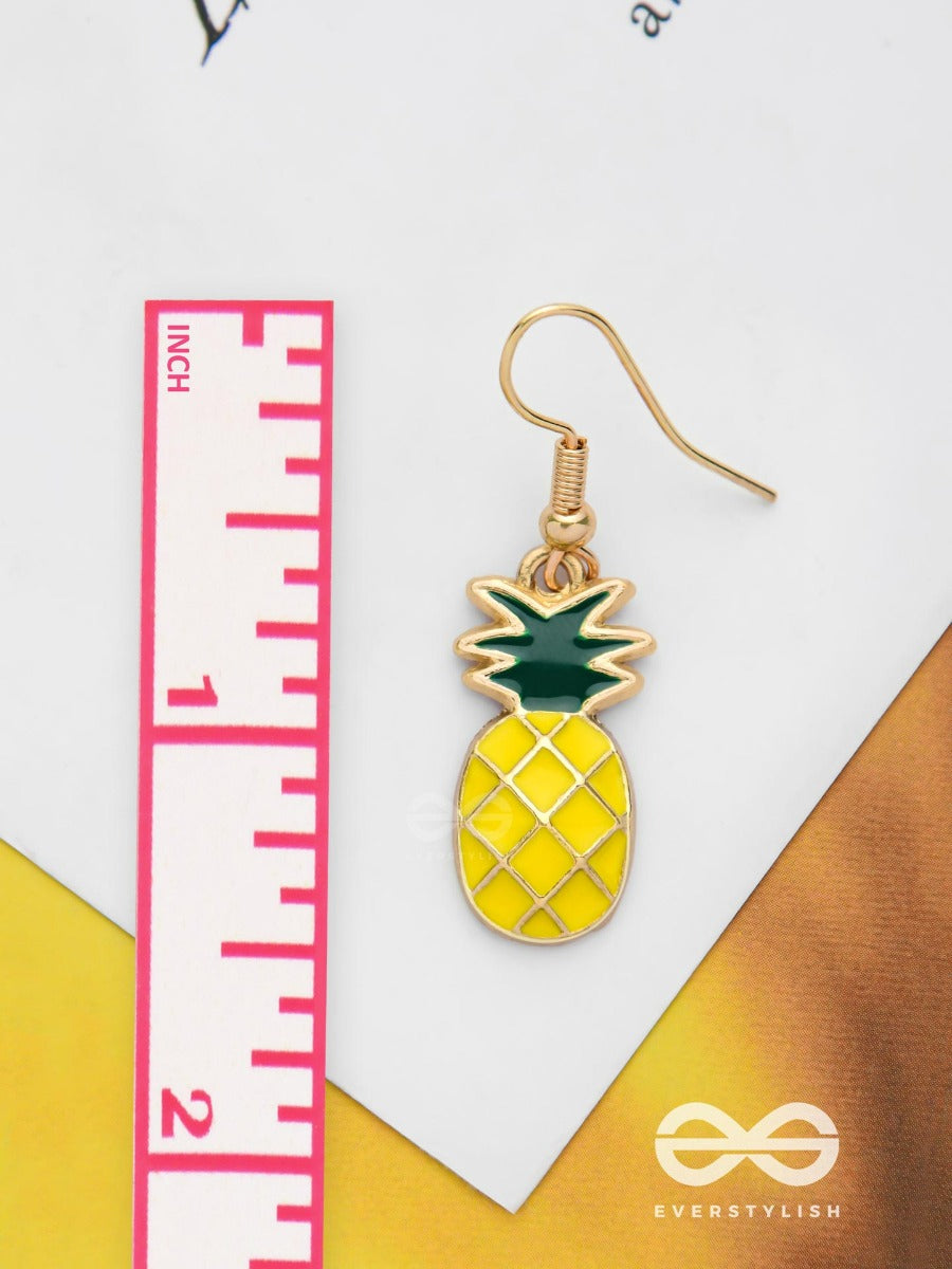 Pineapple Pops - Golden Embellished Earrings