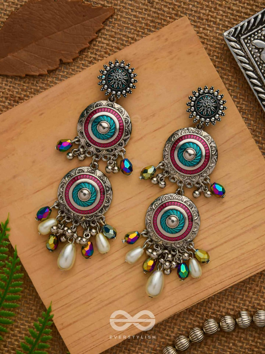 Splash Of Spectrum - Statement Oxidised Earrings