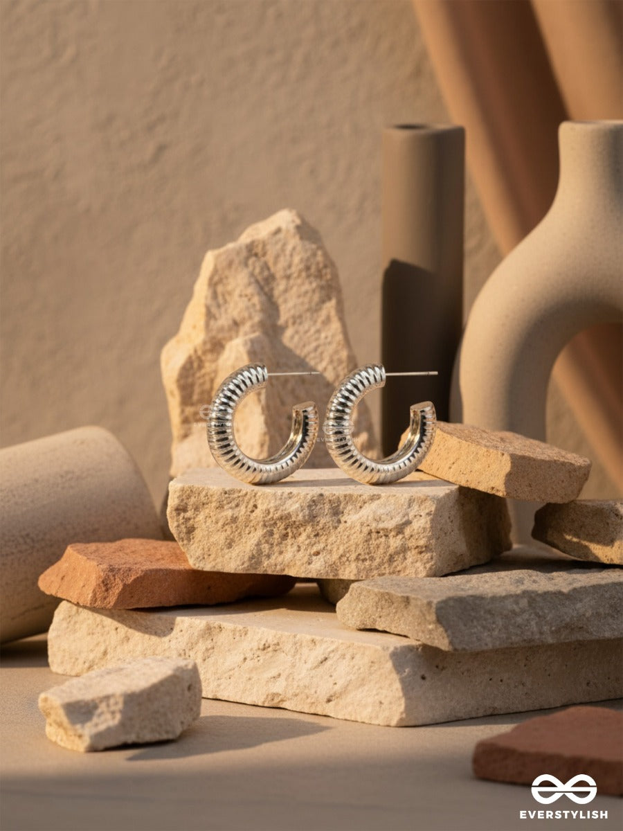 Sunlit Harmony - Statement Silver Earrings