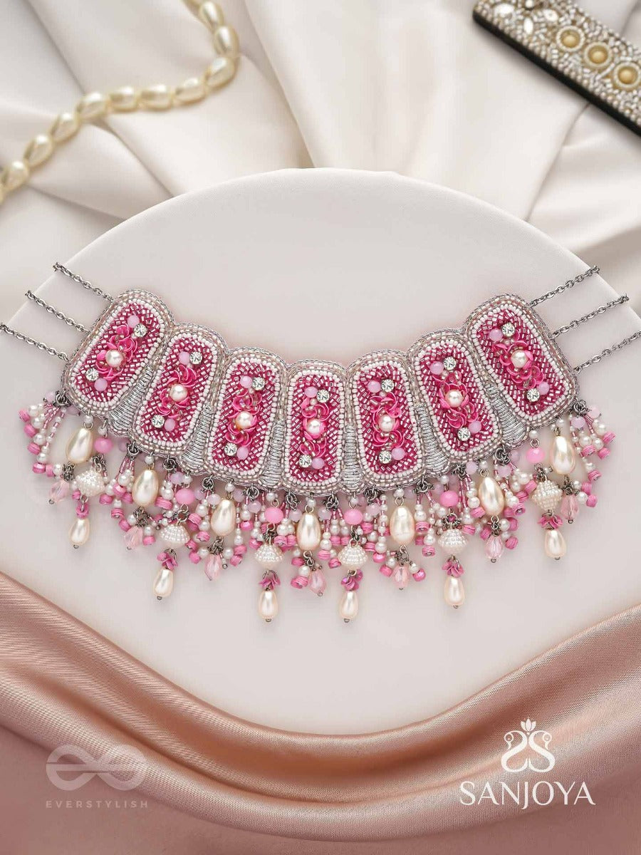 Bhavaneri- Dance In The Heaven- Pearls, Cutdana And Beads Hand Embroidered Choker Neckpiece