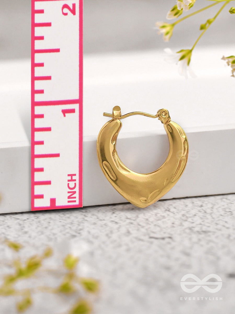 Tipsy Twilight - Golden Stainless Steel Earrings With Anti-Tarnish Coating