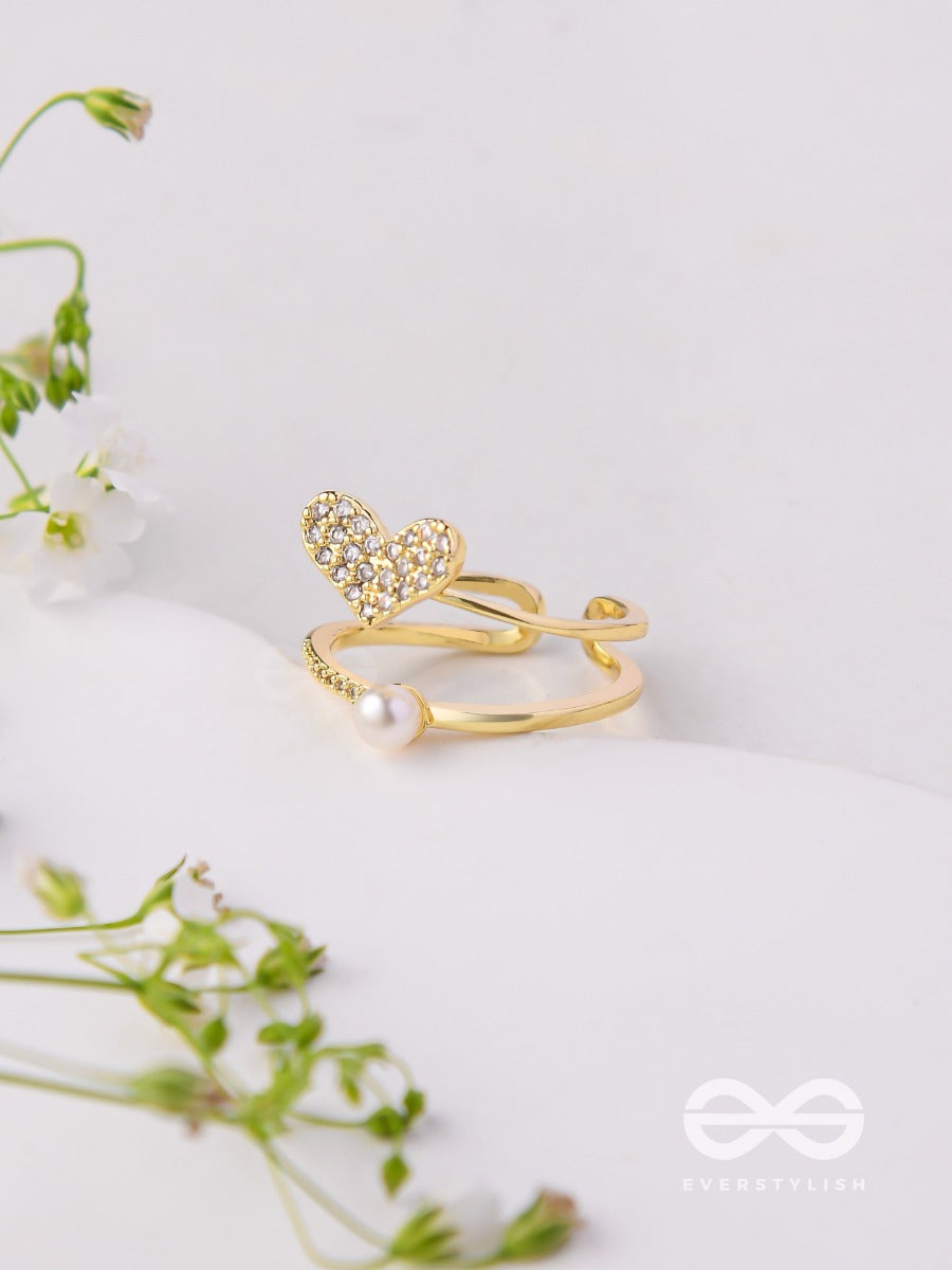 The Love Sparkle - Golden Embellished Ring