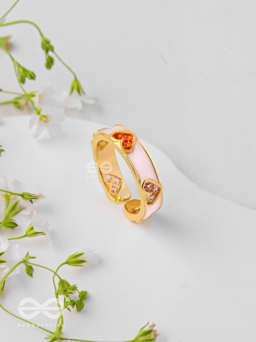 Adorable Affection - Heart Enamelled Ring