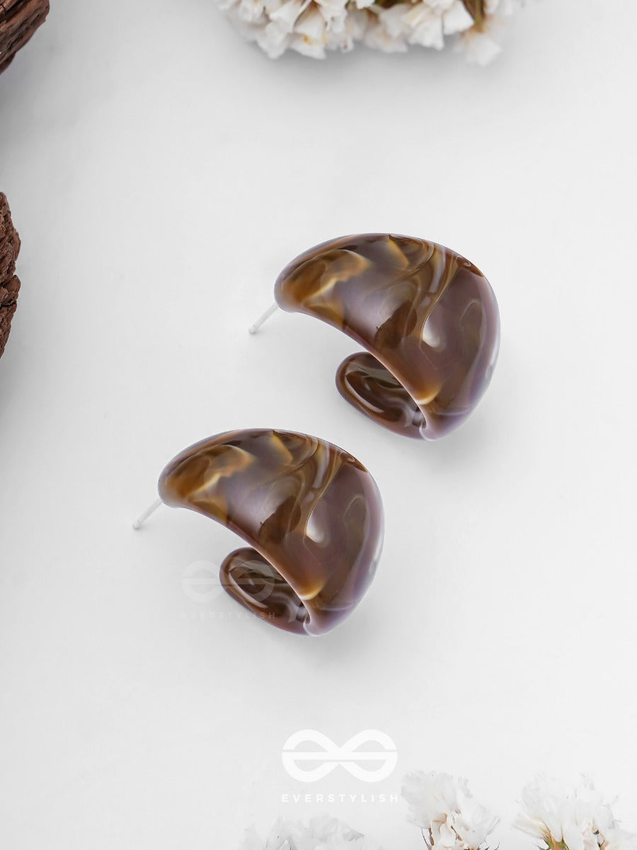 Cinnamon Swirl - Acrylic Earrings