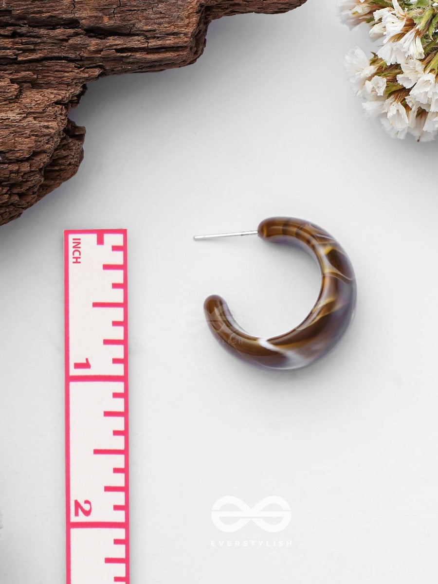 Cinnamon Swirl - Acrylic Earrings