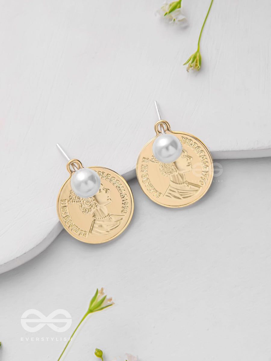Victorian Rush - Golden Pearl Ear Jackets