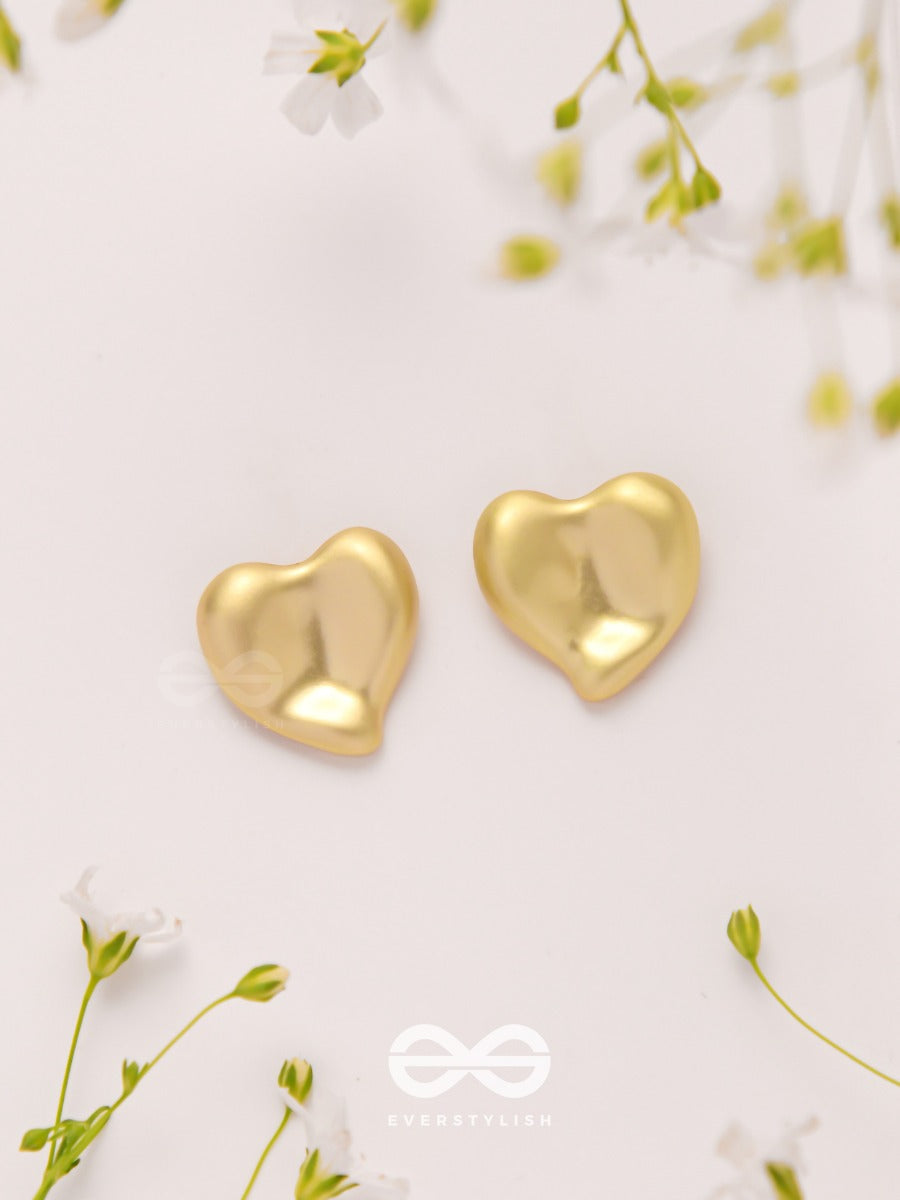 Love Affection - Golden Stud Earrings
