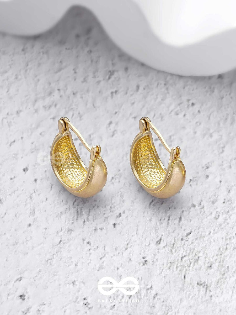 Gilded In Matte - Golden Earrings
