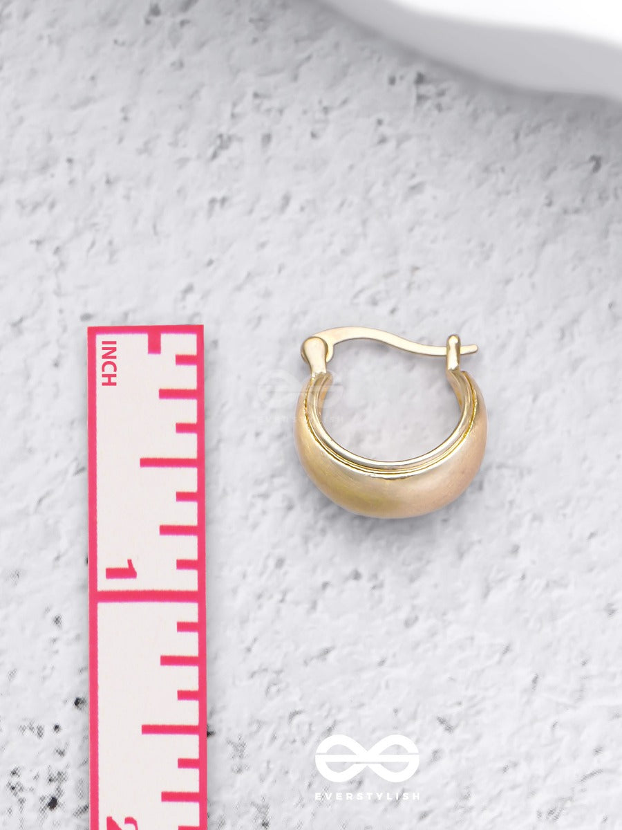 Gilded In Matte - Golden Earrings
