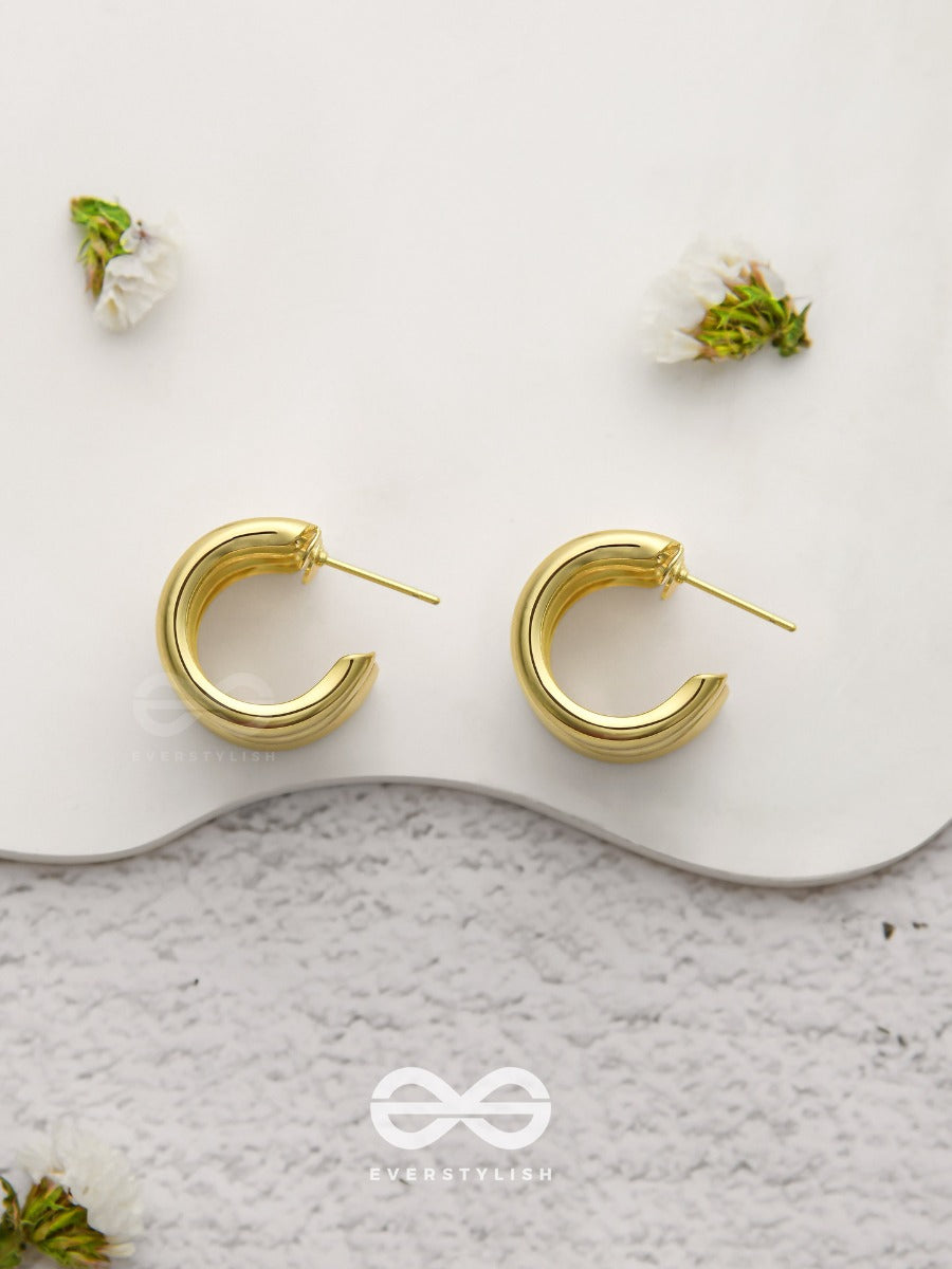 Twisted Trio - Golden Earrings