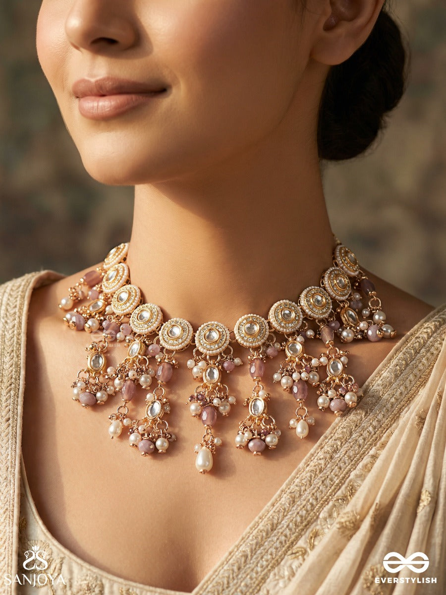 Shashvata - Eternal Beauty - Decorative Necklace With Timeless Design And Cascading Accents