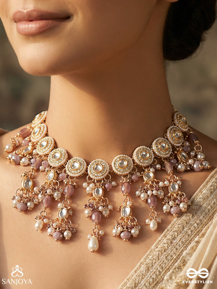 Shashvata - Eternal Beauty - Decorative Necklace With Timeless Design And Cascading Accents