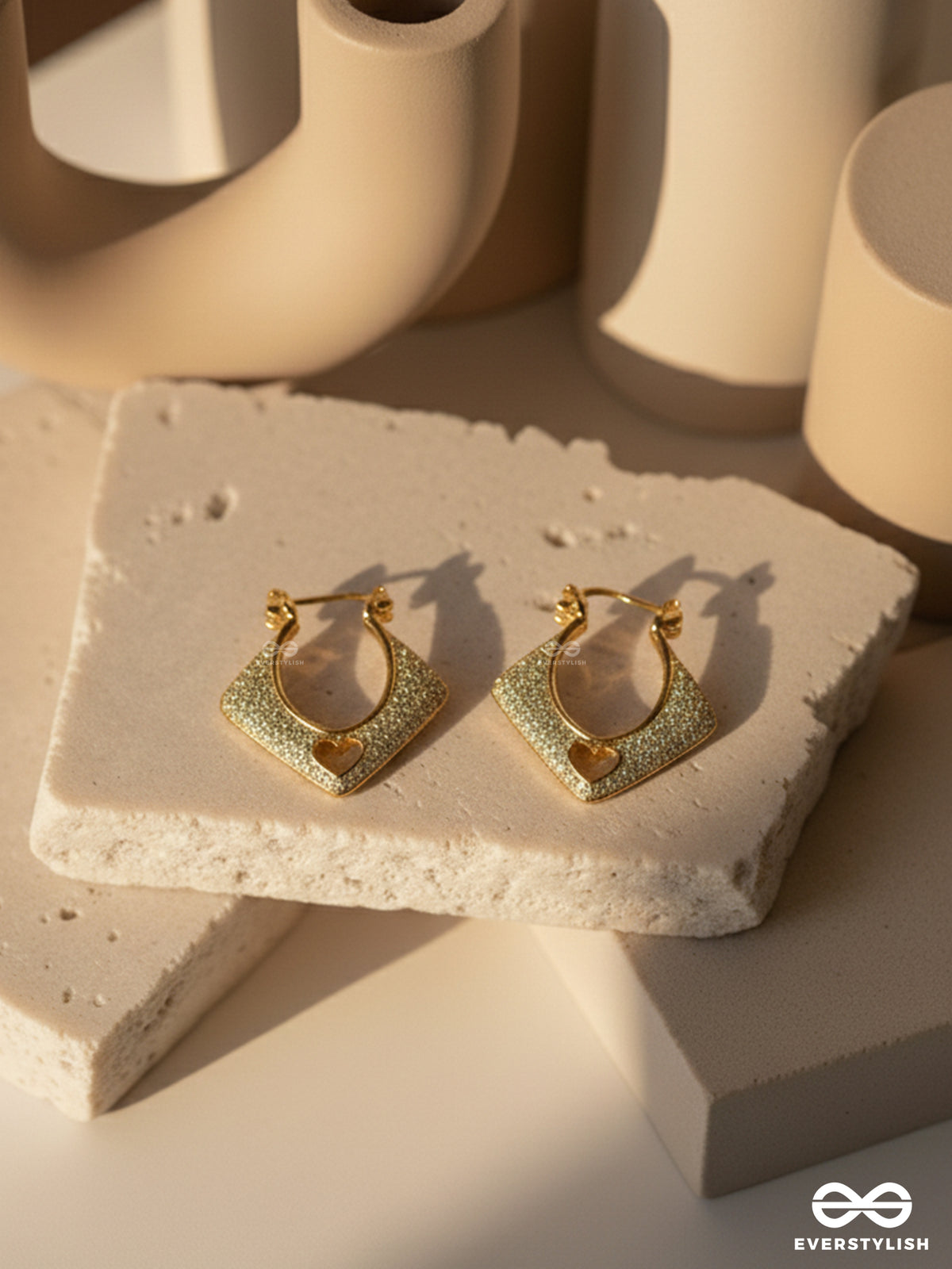 Luna Bloom - 18K Gold Plated Anti-Tarnish Statement Dainty Studs Inlaid With Cubic Zicronia Stones