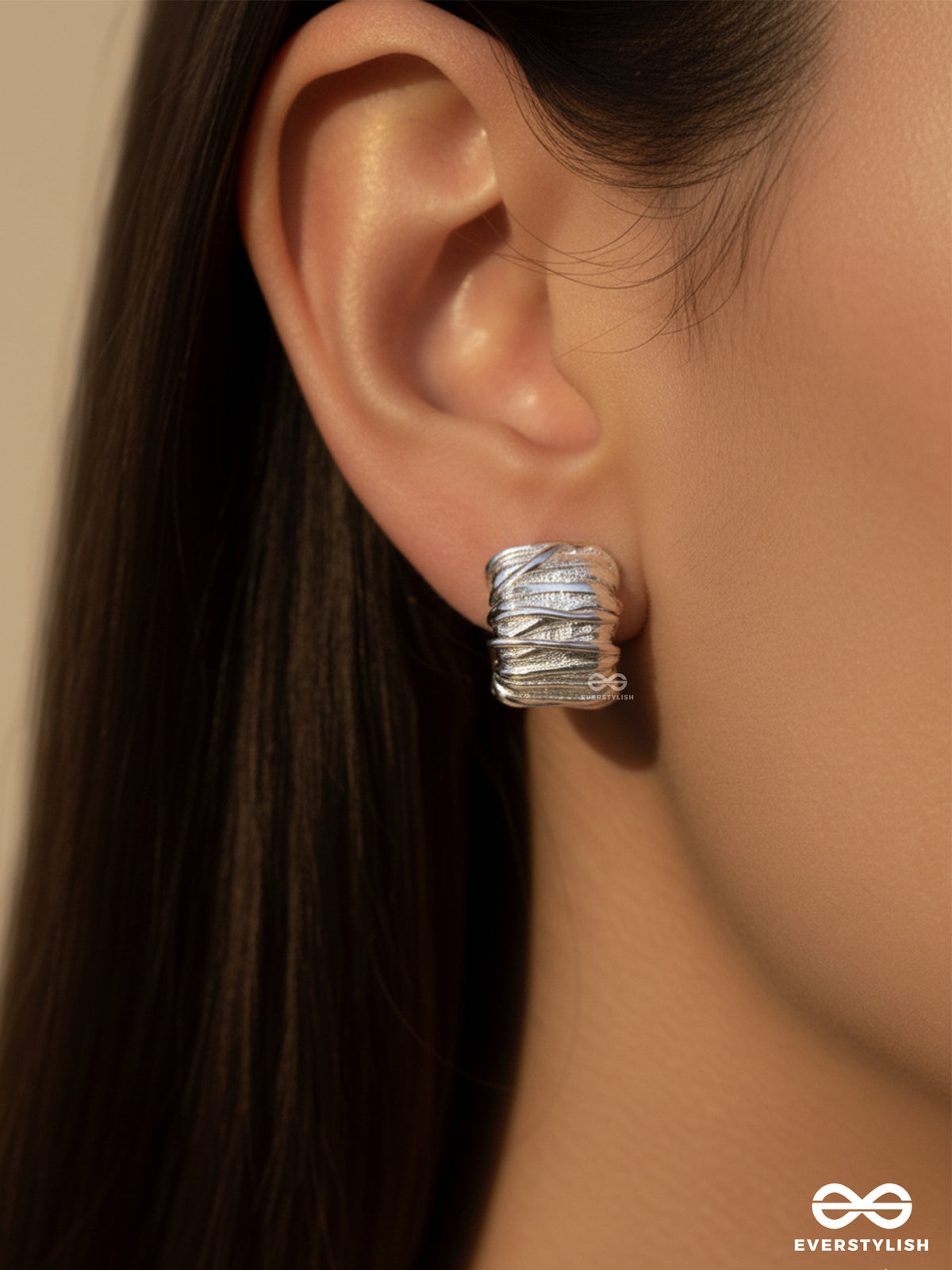 Ornate Glow - Anti-Tarnish Textured Earrings
