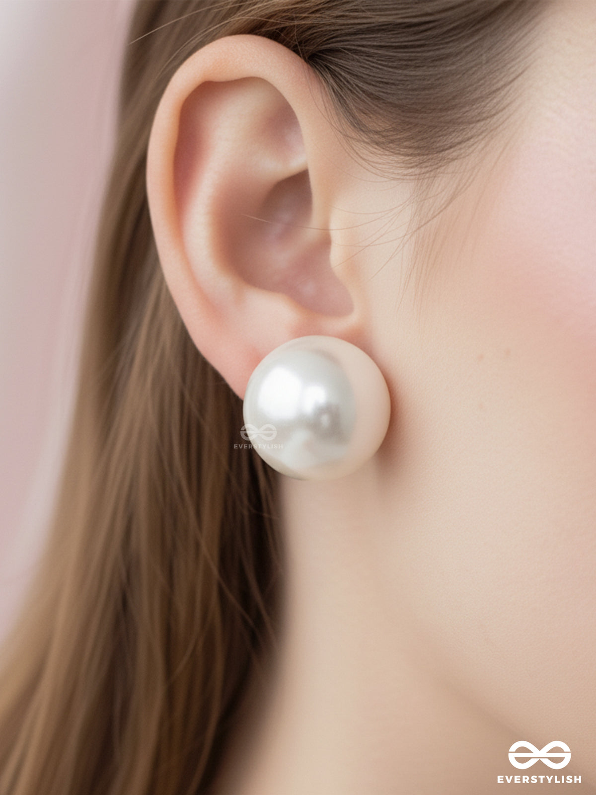 Classic Serenade- Statement White Pearl Stud
