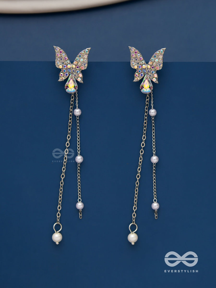 Morning Mist- Butterfly Dangling Earrings