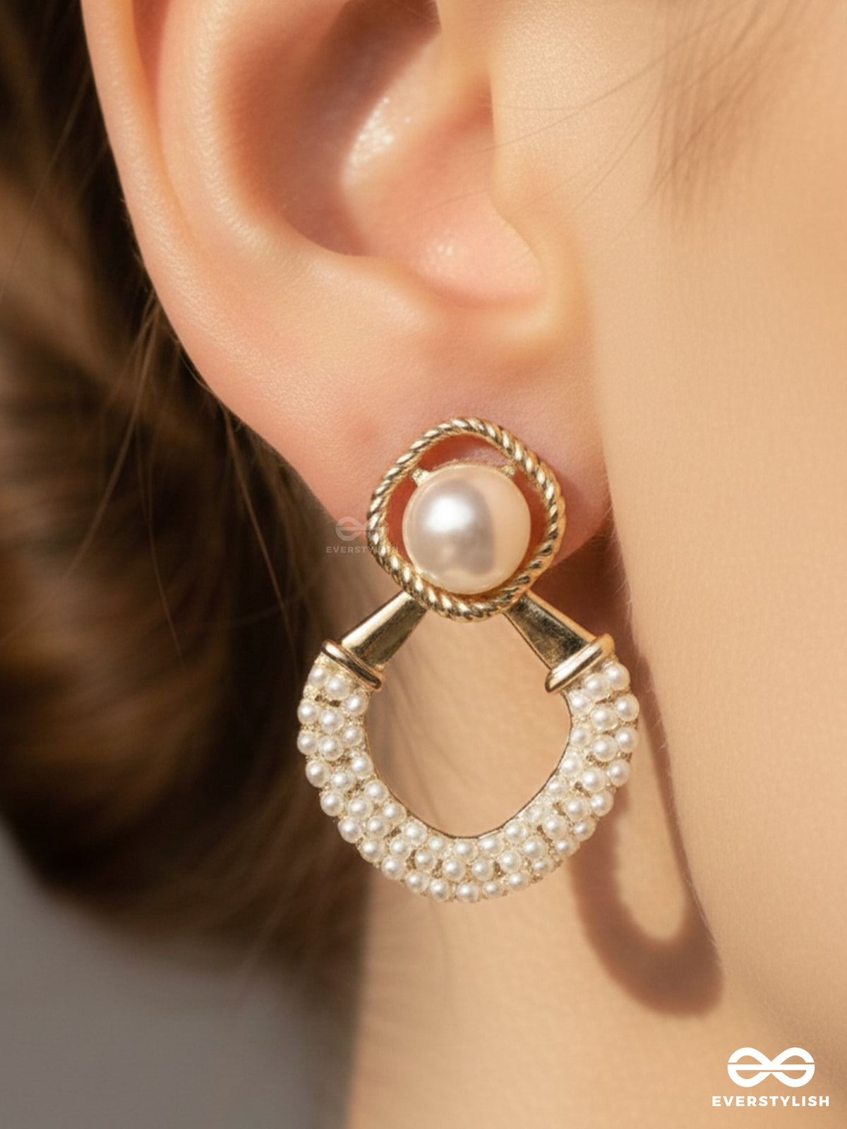 Celestial Pearls- Elegant Pearl Earrings