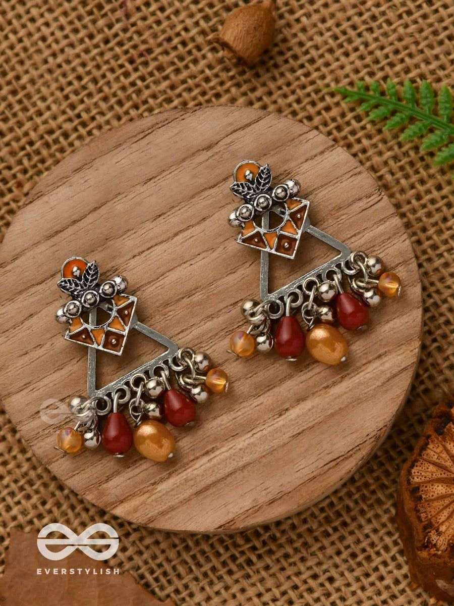 Desert Bloom- Earthy-Hued Statement Ear Jackets