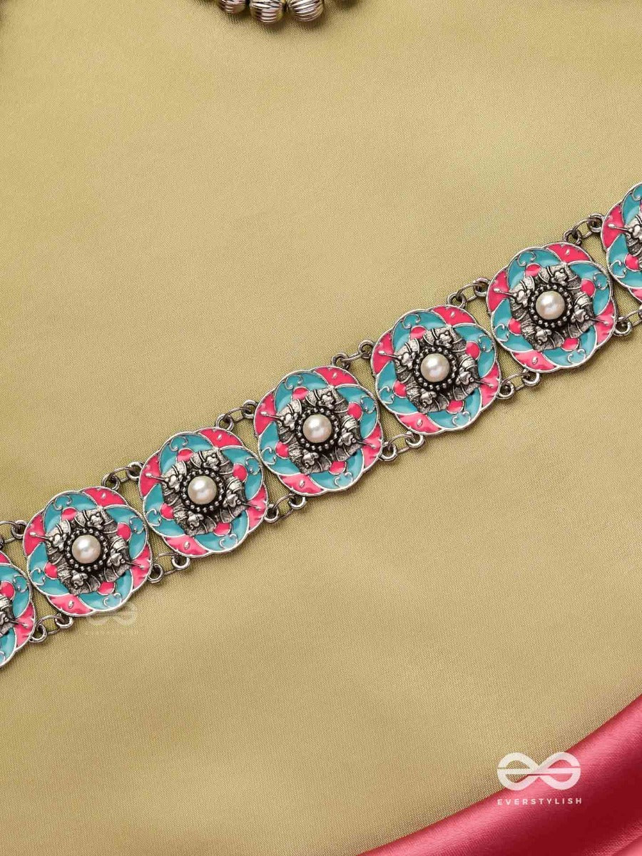 Lotus Dream- Vibrant Enameled Tribal Choker