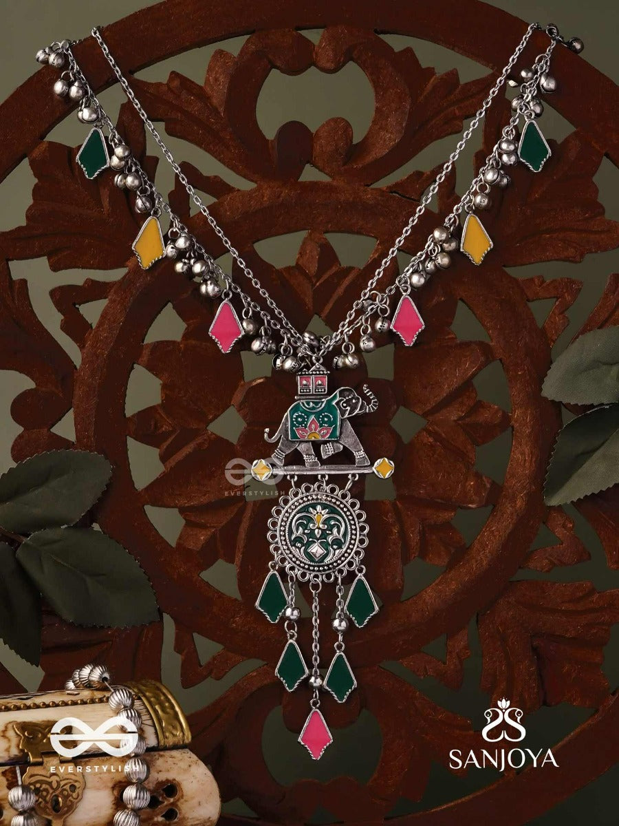 Nomad Spirit - Colorful Tribal Statement Necklace