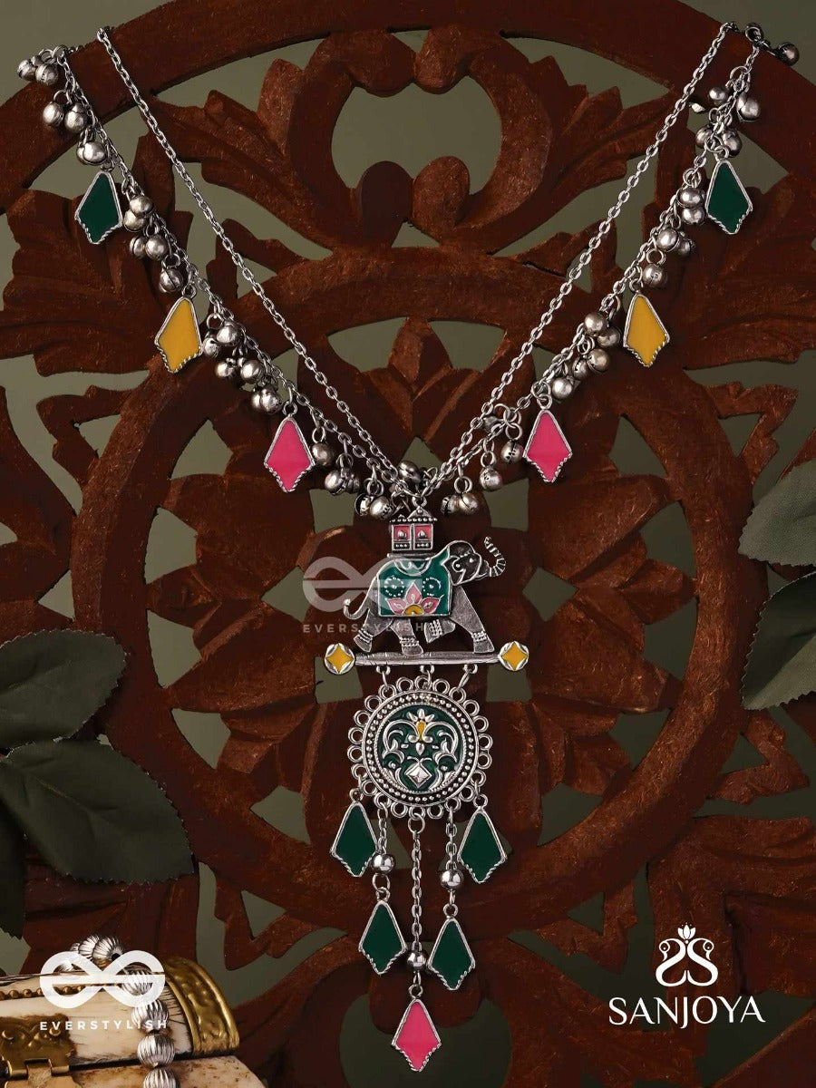 Nomad Spirit - Colorful Tribal Statement Necklace