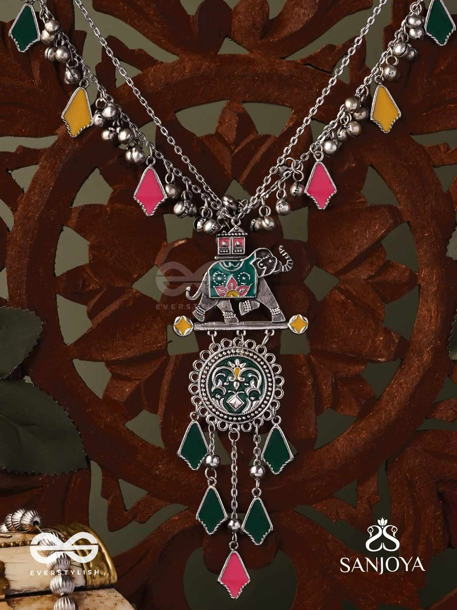 Nomad Spirit - Colorful Tribal Statement Necklace