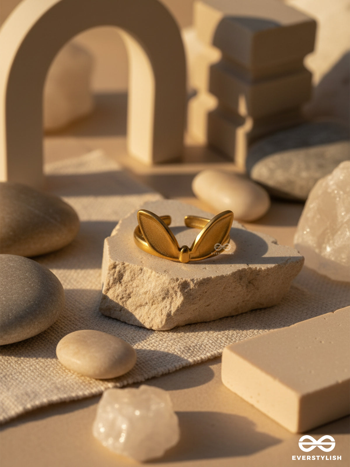 Golden Bowtie - Stainless Steel Anti-Tarnish Ring