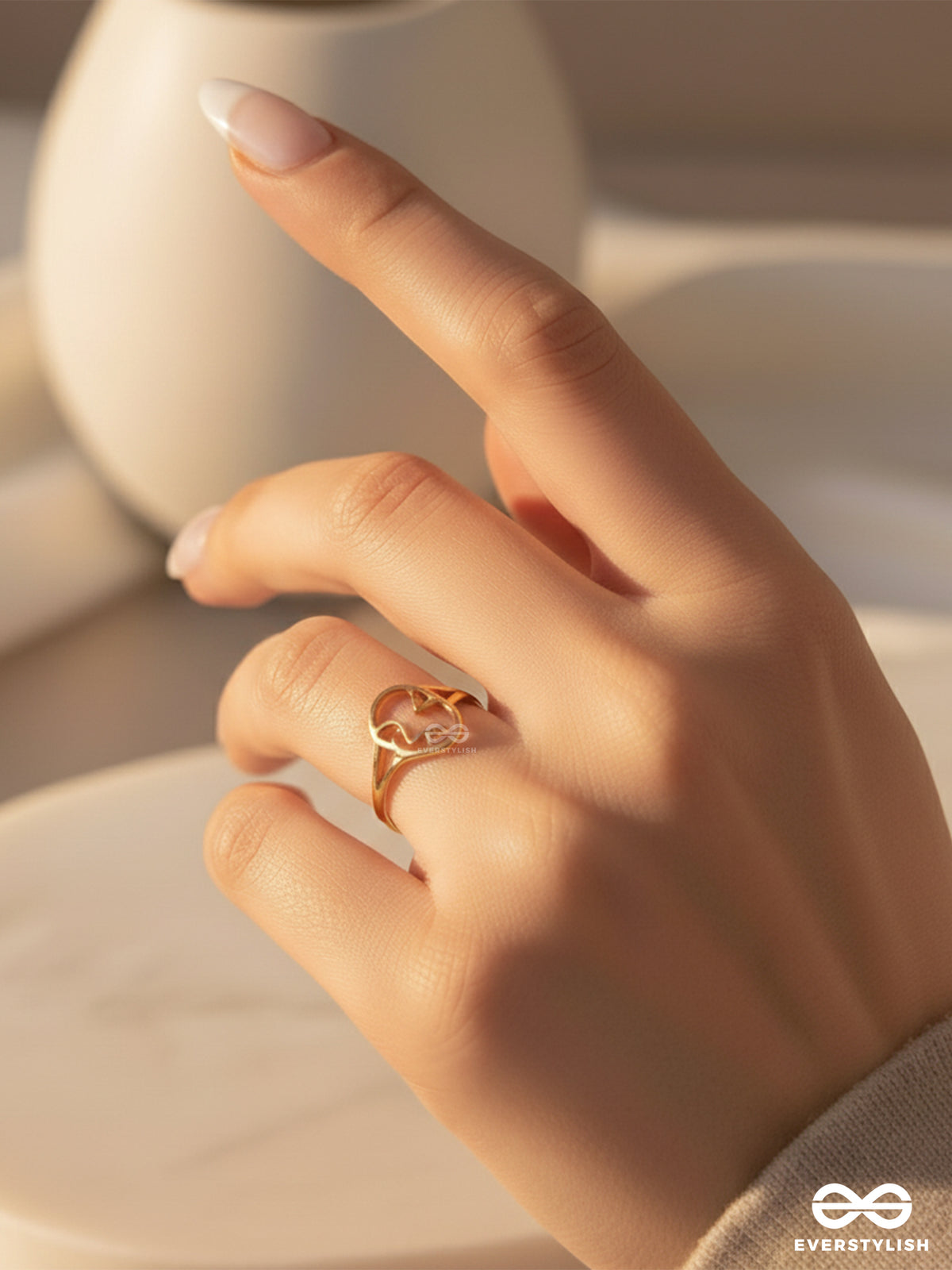 My Muse - Stainless Steel Anti-Tarnish Golden Ring