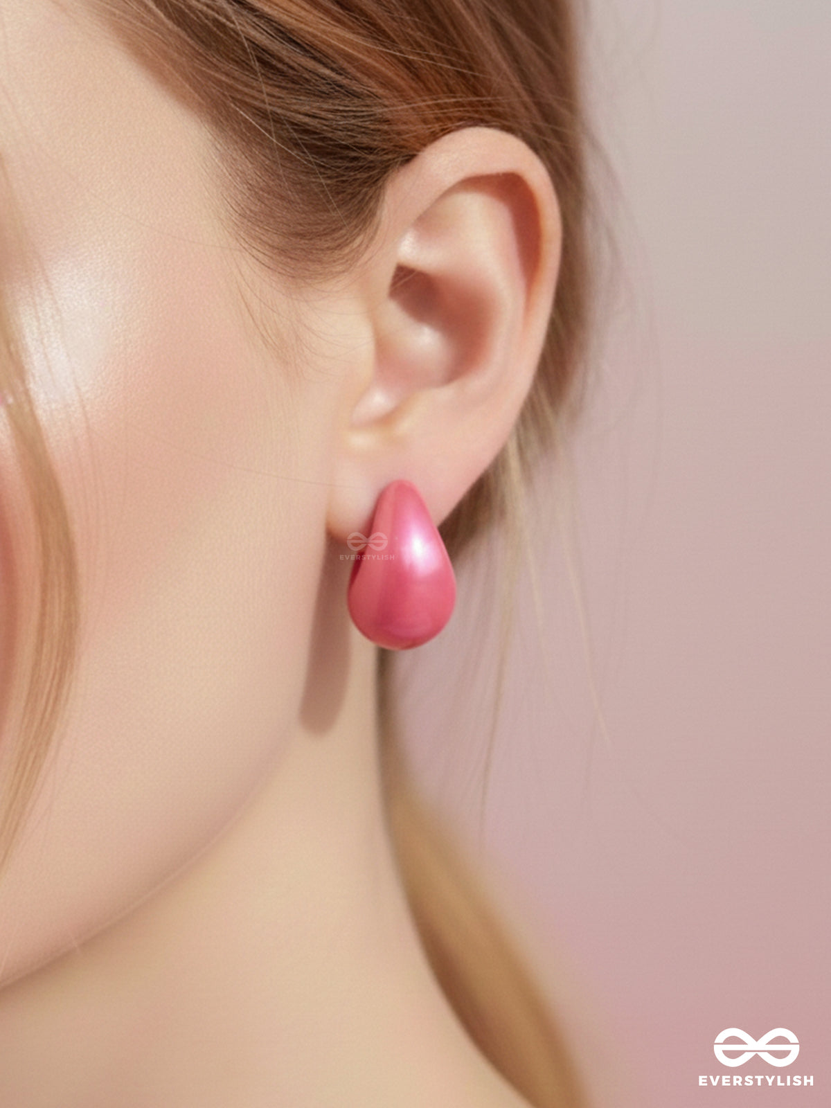 Pink Gloss Glaze- Bold, Glossy, And Funky Statement Studs