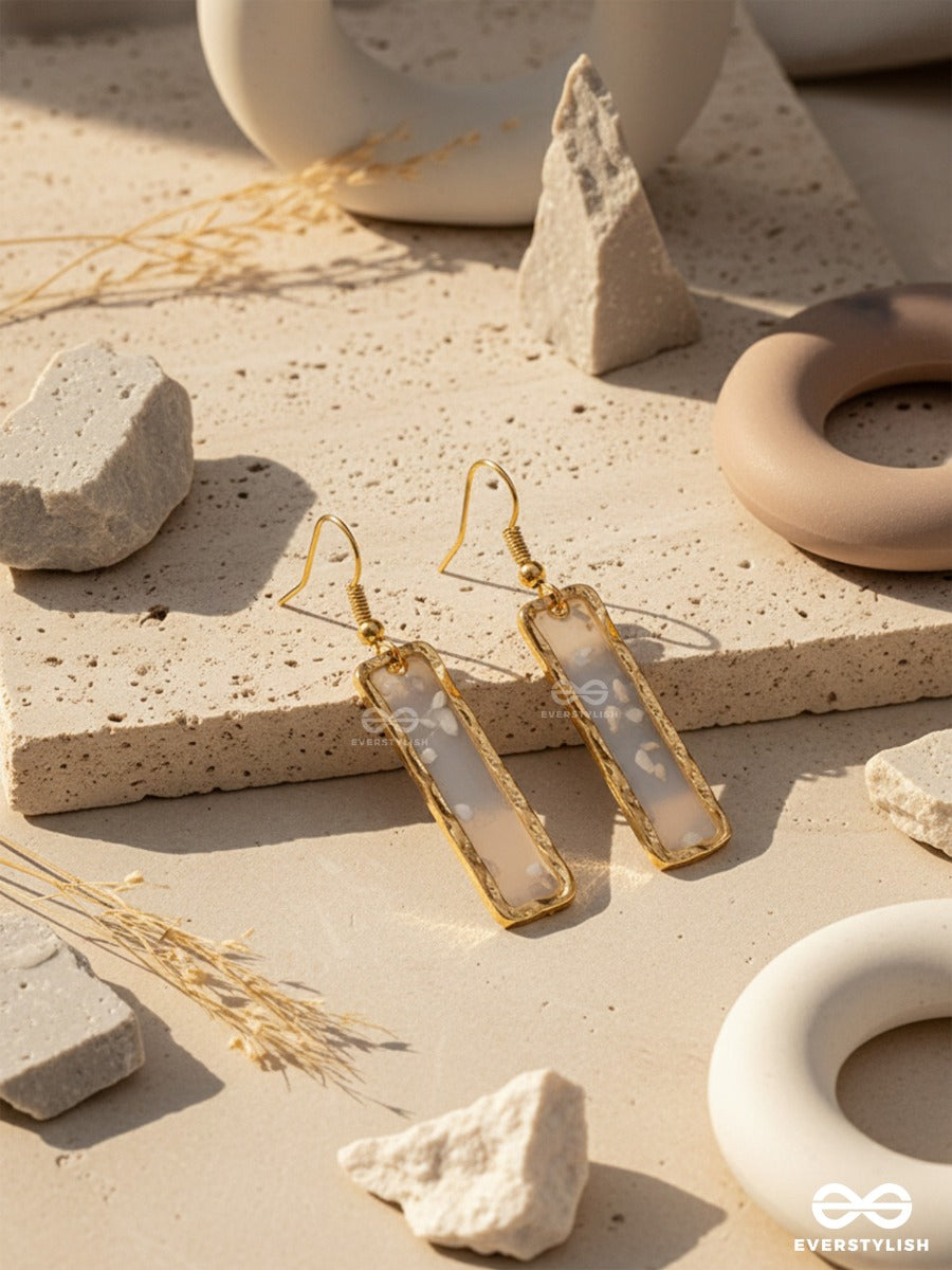Golden Mirage - Glitter Resin Earrings